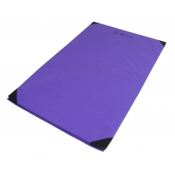 The Sure Shot Lightweight Mat 6ft x 4ft by Sure Shot is a rectangular purple EVA foam exercise mat with black reinforced corners, providing a lightweight workout solution.