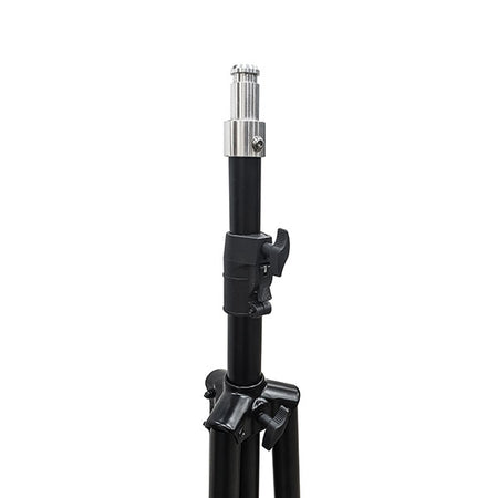 A close-up of the Ritelite Sports Lite Tripod, a lightweight black stand with metal locking mechanisms, silver mounting tip, and air-cushioned mast shown against a white background.