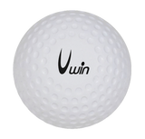 The Uwin Dimple Hockey Ball (Single) is a durable white training hockey ball with small dimples and the Uwin brand name printed in black on the surface.