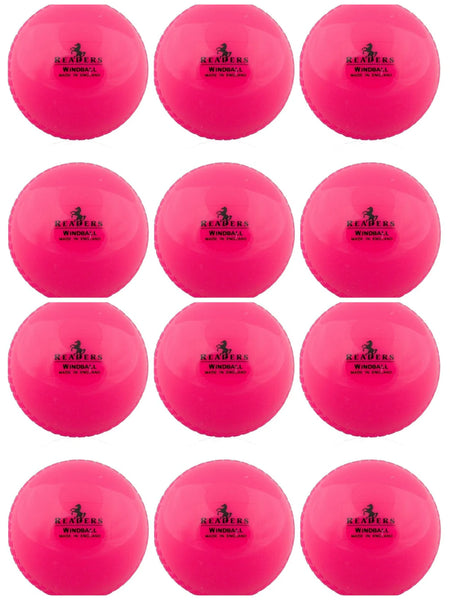 The Readers Windball 12 Pack features twelve pink soft training balls, each with the black Readers logo—ideal for coaching sessions and foundational practice.