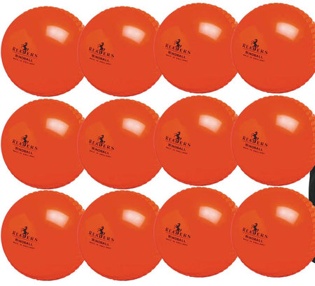 The Readers Windball 12 Pack includes twelve bright orange training balls, each featuring the Readers logo. Ideal for foundation coaching sessions.